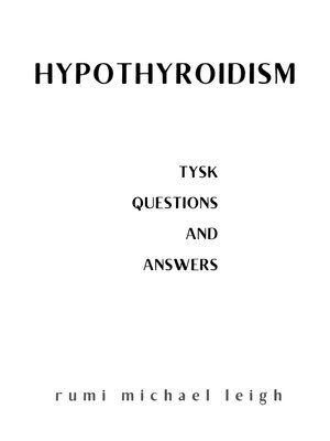 cover image of Hypothyroidism